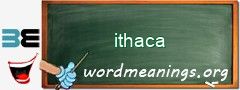WordMeaning blackboard for ithaca